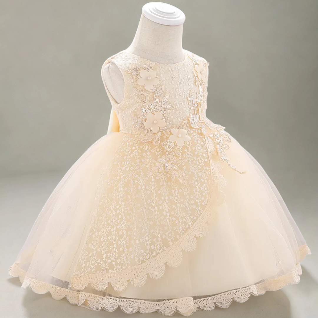 Fairytale Princess: Magical Baby Girl Dresses in Light Blue, Champagne, Pink, and Purple