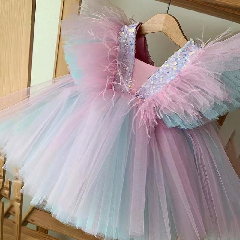 Enchanted Sparkle Princess Dress - Pink and Green
