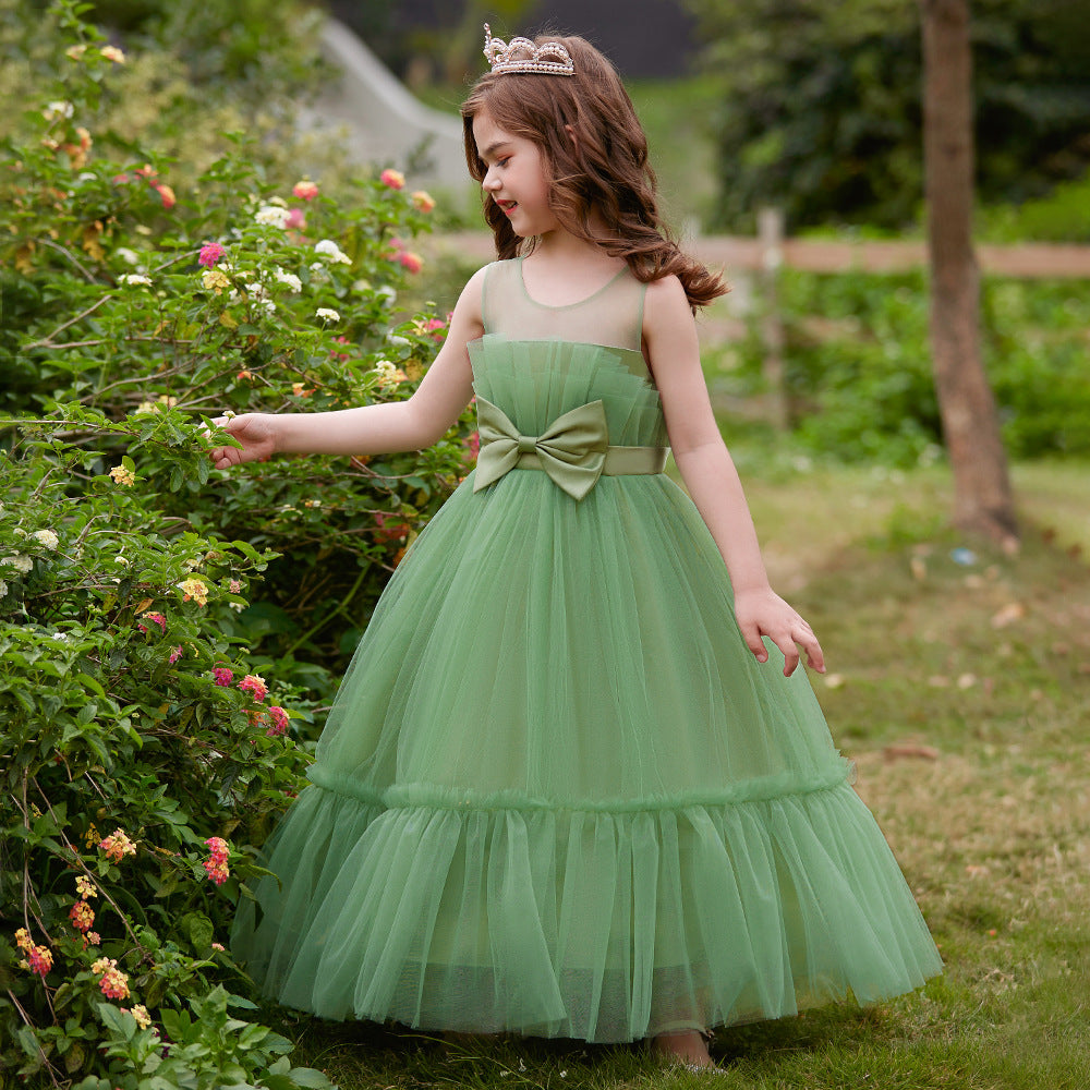Flower Girl Dress- Green Bea Dolly Flower Girl Dress- Green Bea Dolly