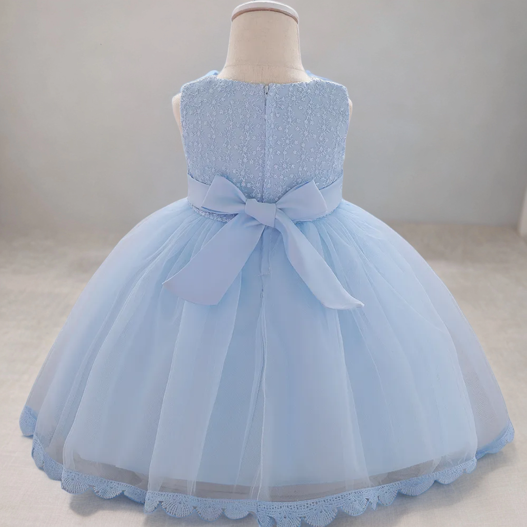 Fairytale Princess: Magical Baby Girl Dresses in Light Blue, Champagne, Pink, and Purple