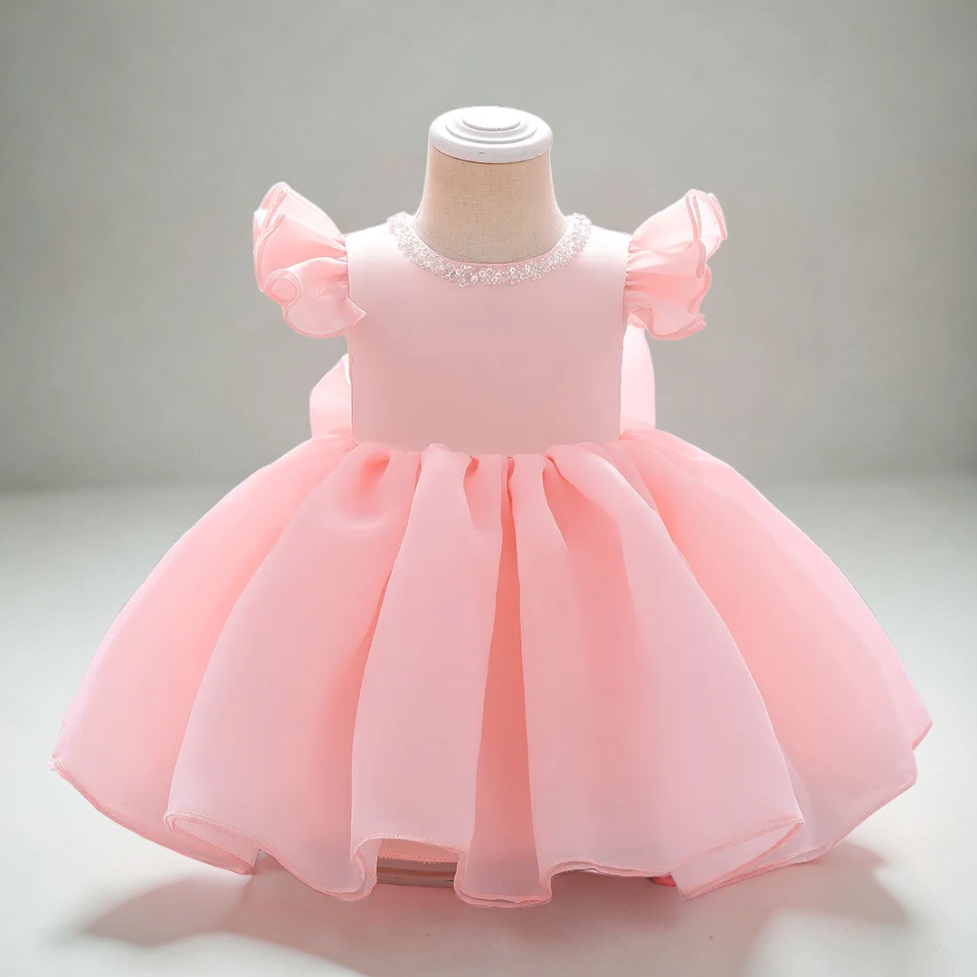 Angelic Grace Chiffon Dress - Pink