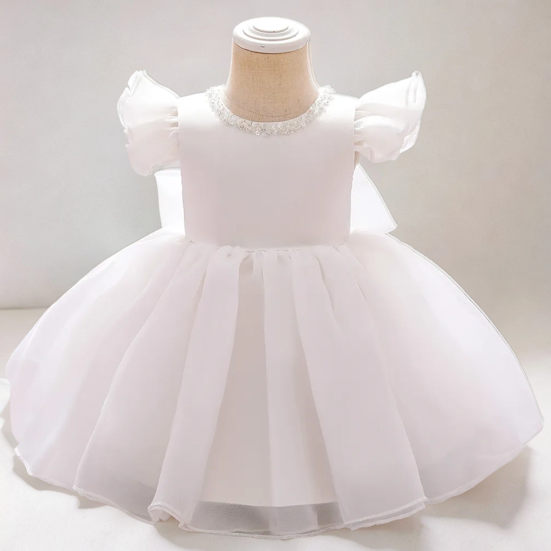 Angelic Grace Chiffon Dress - White