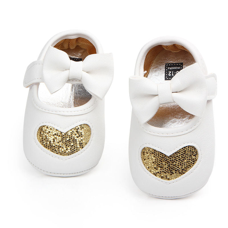 Heart Princess Shoes- Gold