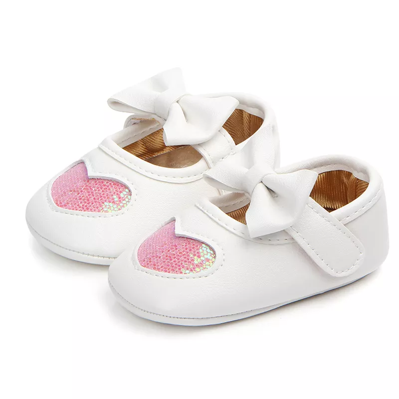 Princess party pink heart pattern girl shoes