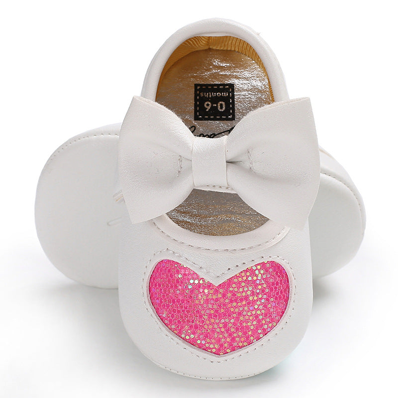 Princess party pink heart pattern girl shoes