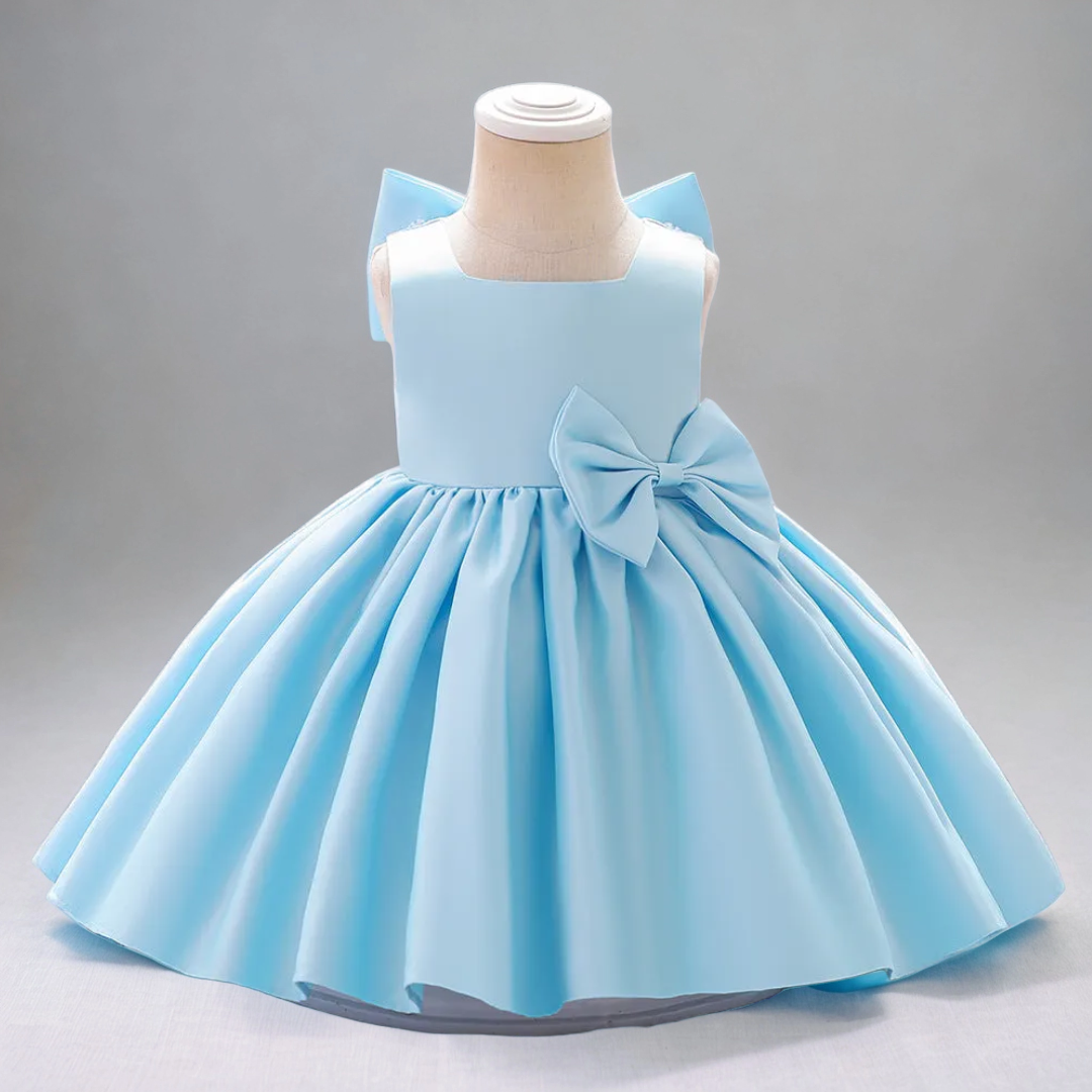 Sleeveless Bow Princess Dress - Sky Blue