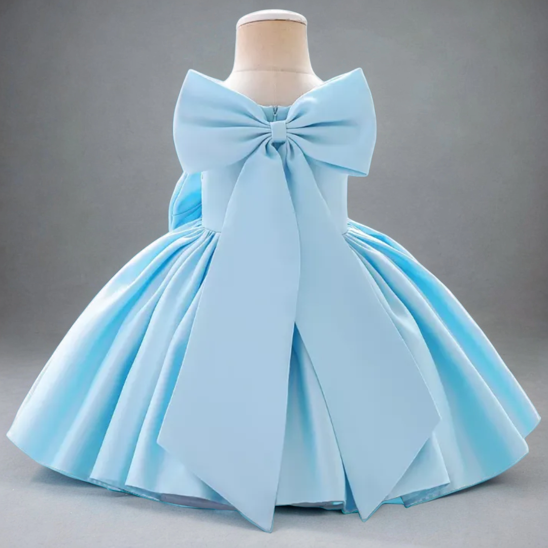 Sleeveless Bow Princess Dress - Sky Blue