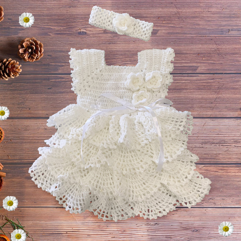 Woolen Petals Crochet Dress Bea Dolly Woolen Petals Crochet Dress Bea Dolly