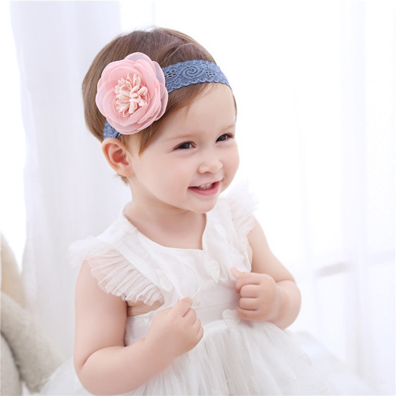 Wedding Birthday or Special Function Toddler Baby Girl Pink Flower Headband