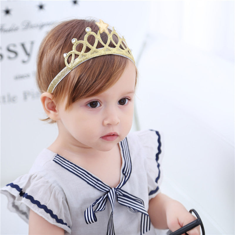 Toddler Baby Girl Gold and Silver Crown Tierra Headband Gold and Silver