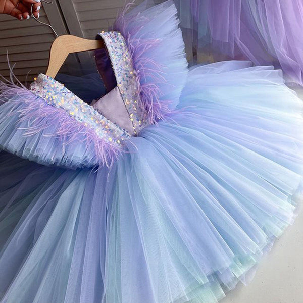Enchanted Sparkle Princess Dress - Purple and Blue/Green